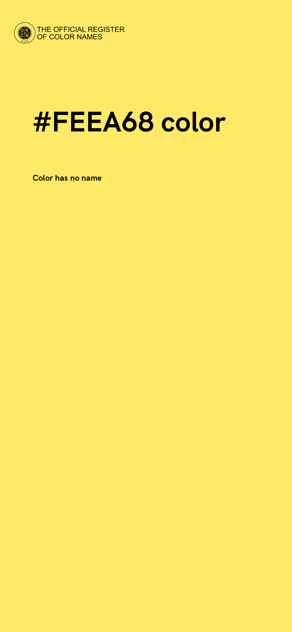 #FEEA68 color image