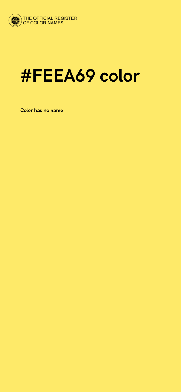 #FEEA69 color image