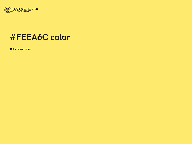 #FEEA6C color image