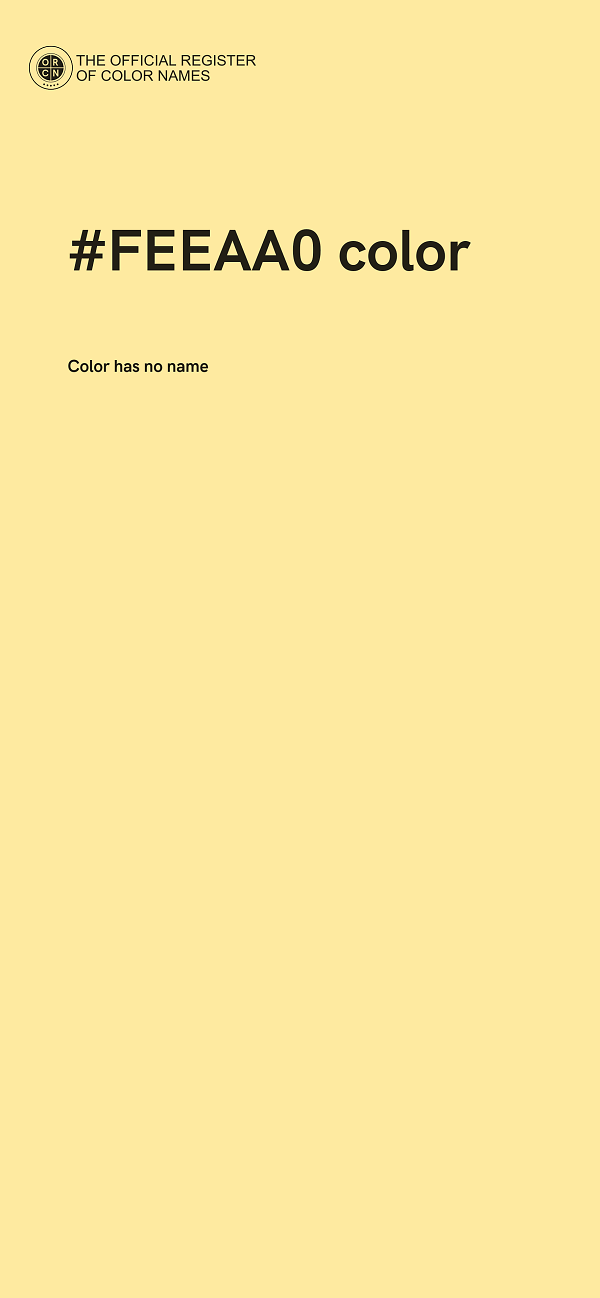 #FEEAA0 color image