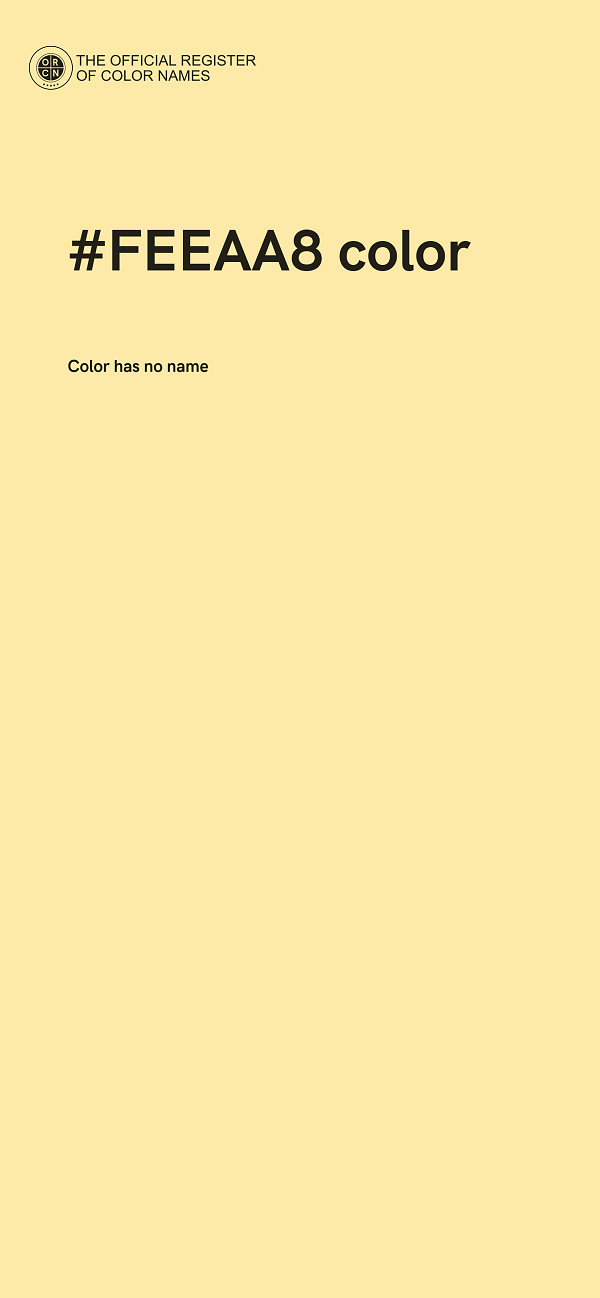 #FEEAA8 color image
