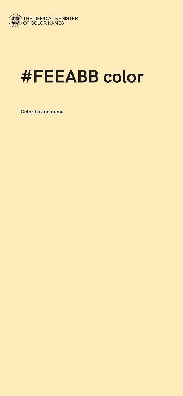 #FEEABB color image