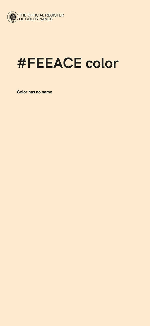 #FEEACE color image