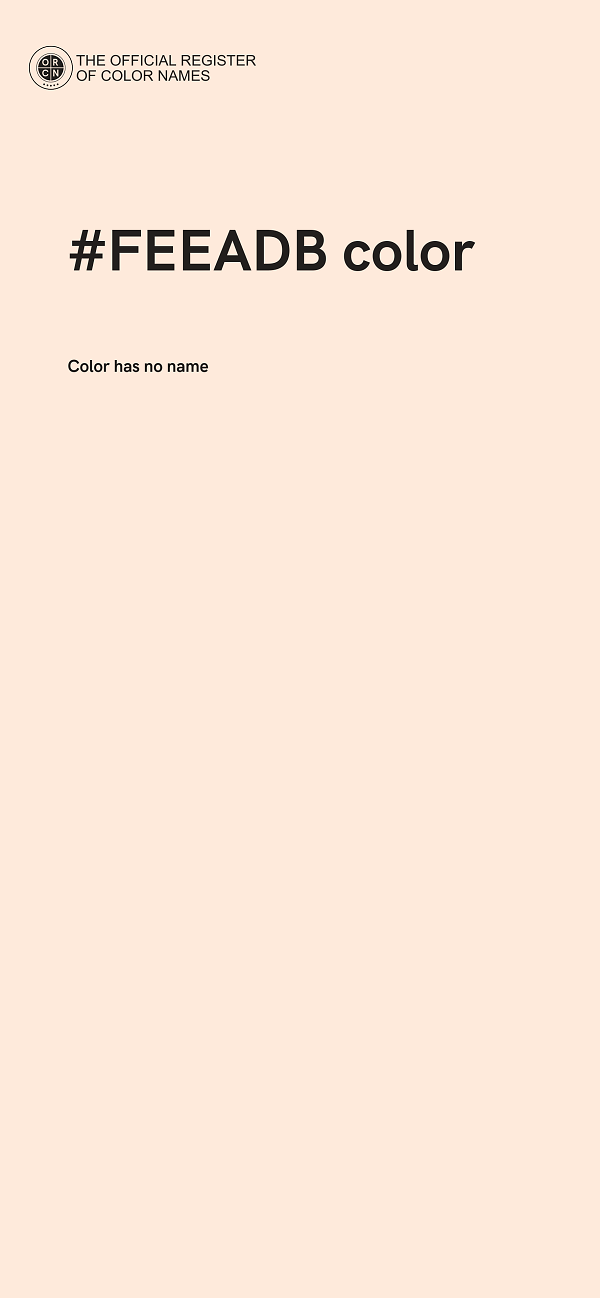 #FEEADB color image