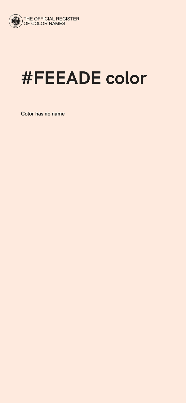 #FEEADE color image