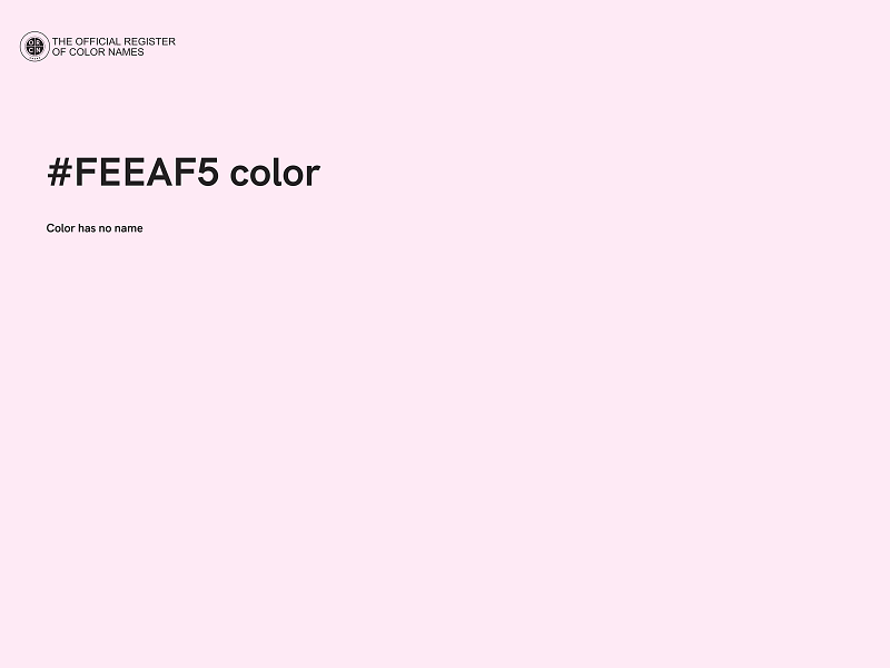 #FEEAF5 color image