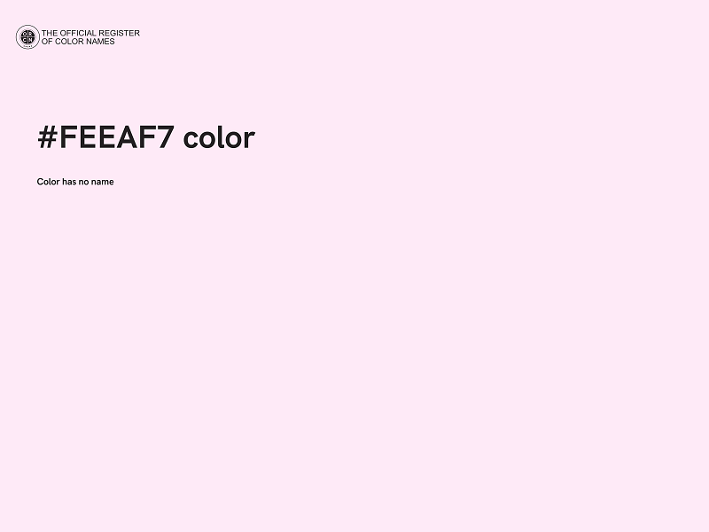 #FEEAF7 color image