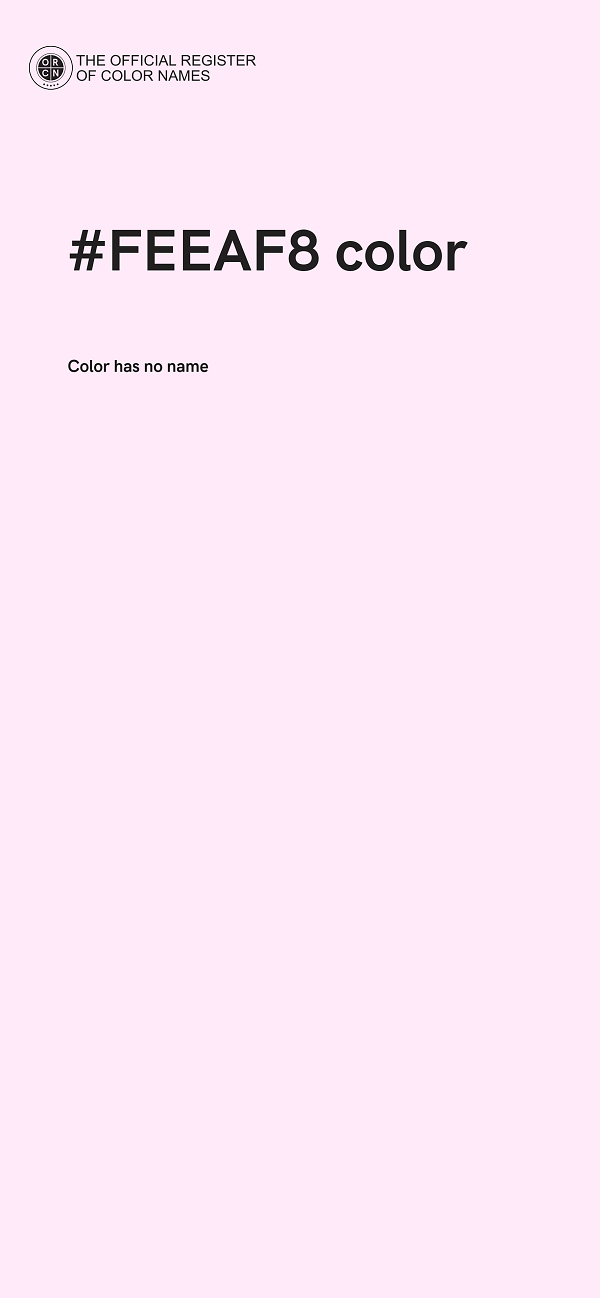 #FEEAF8 color image
