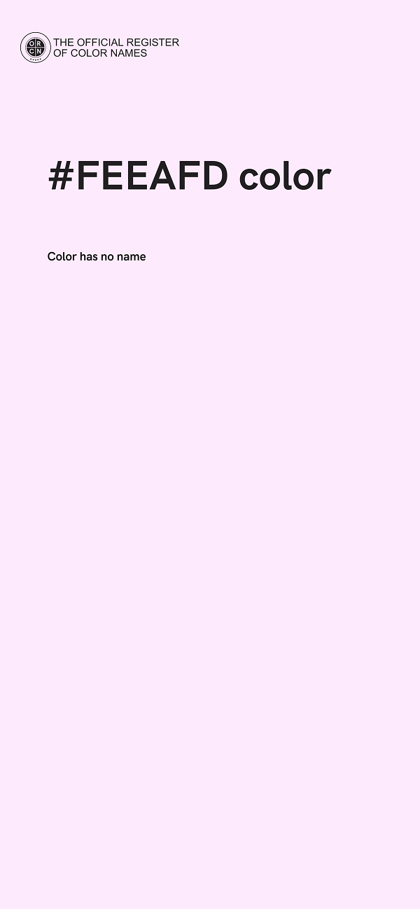 #FEEAFD color image