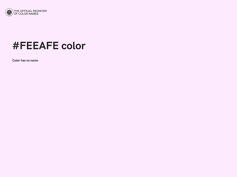 #FEEAFE color image