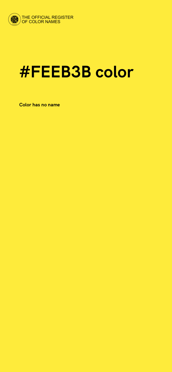 #FEEB3B color image