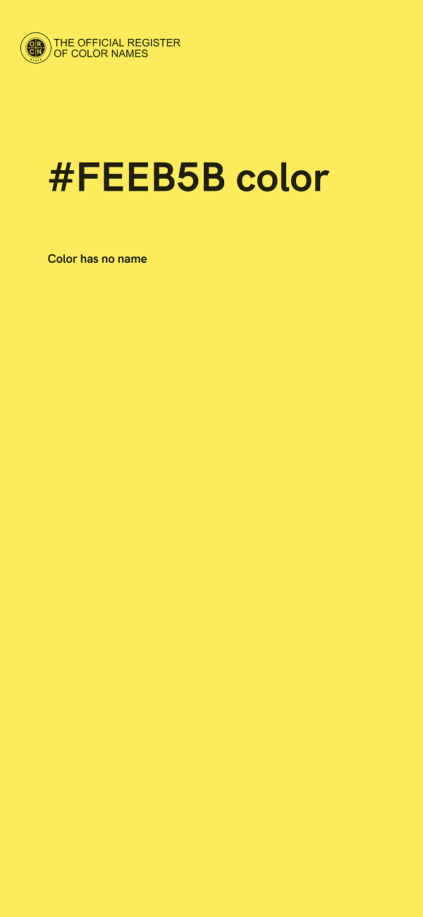 #FEEB5B color image