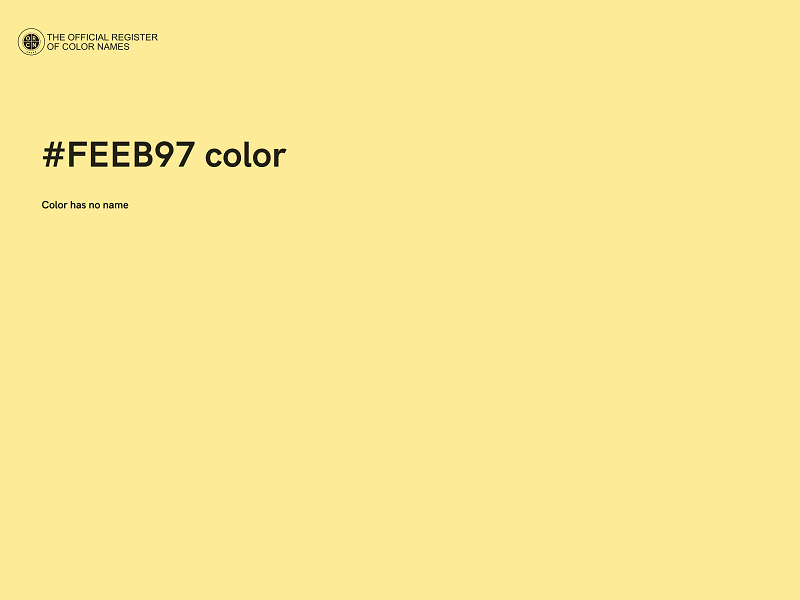 #FEEB97 color image