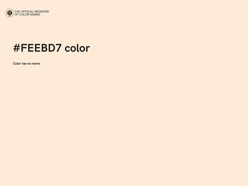 #FEEBD7 color image