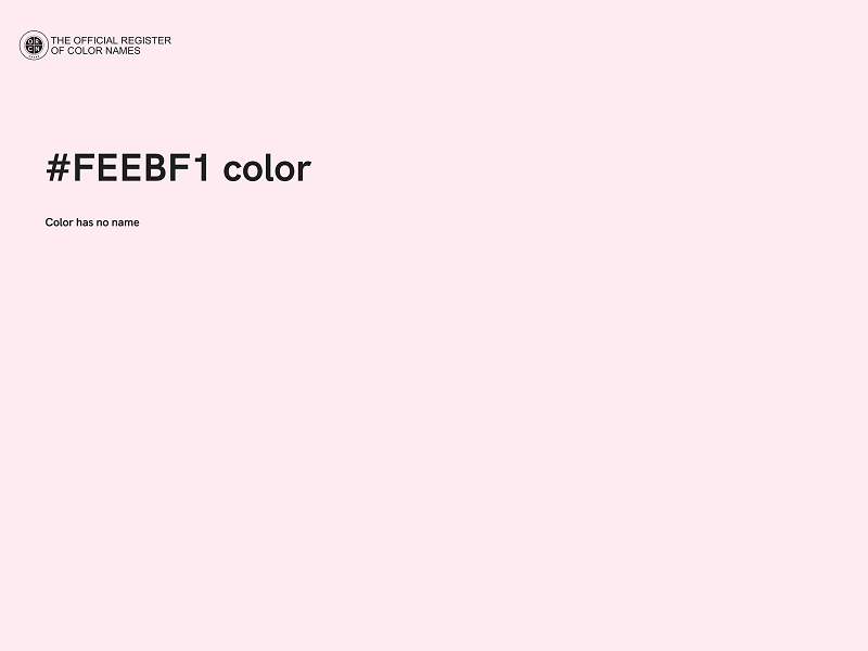 #FEEBF1 color image