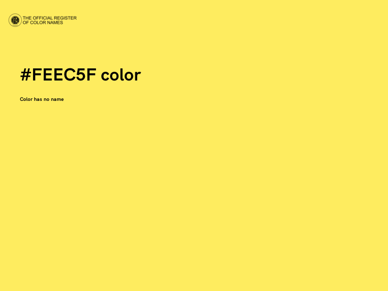 #FEEC5F color image
