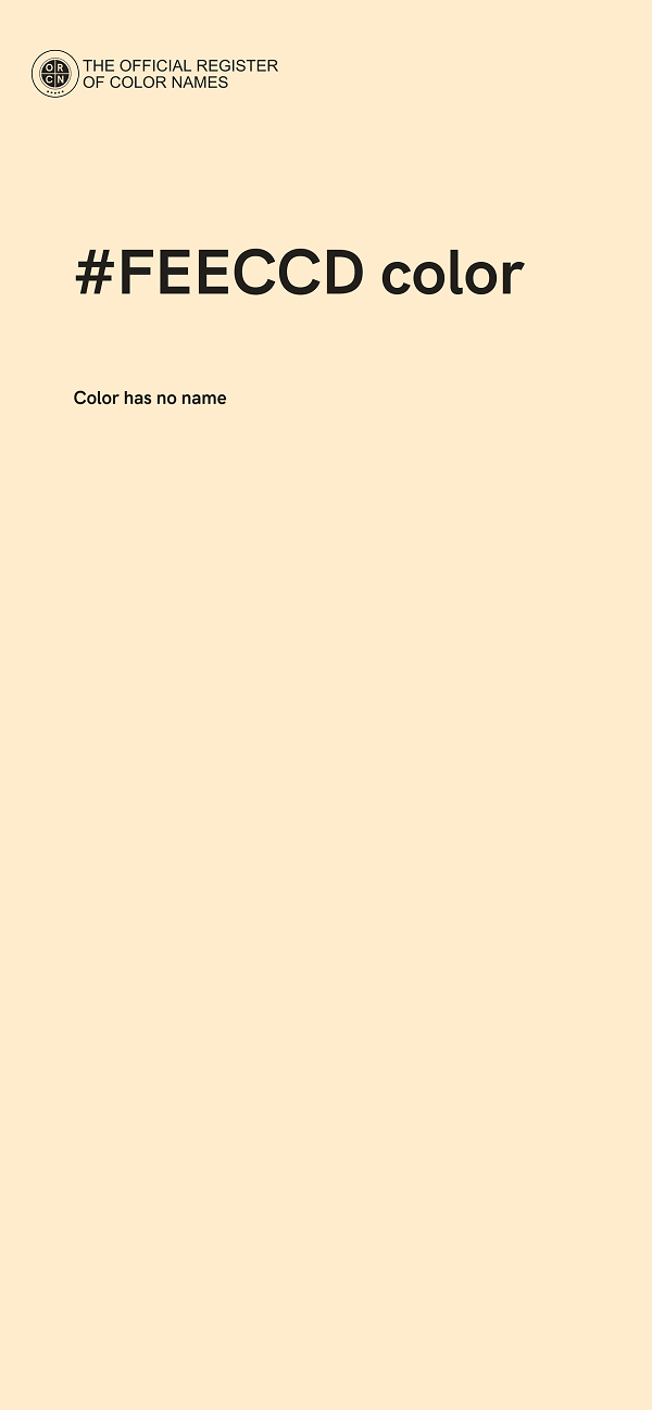 #FEECCD color image