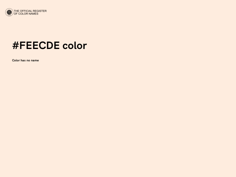 #FEECDE color image