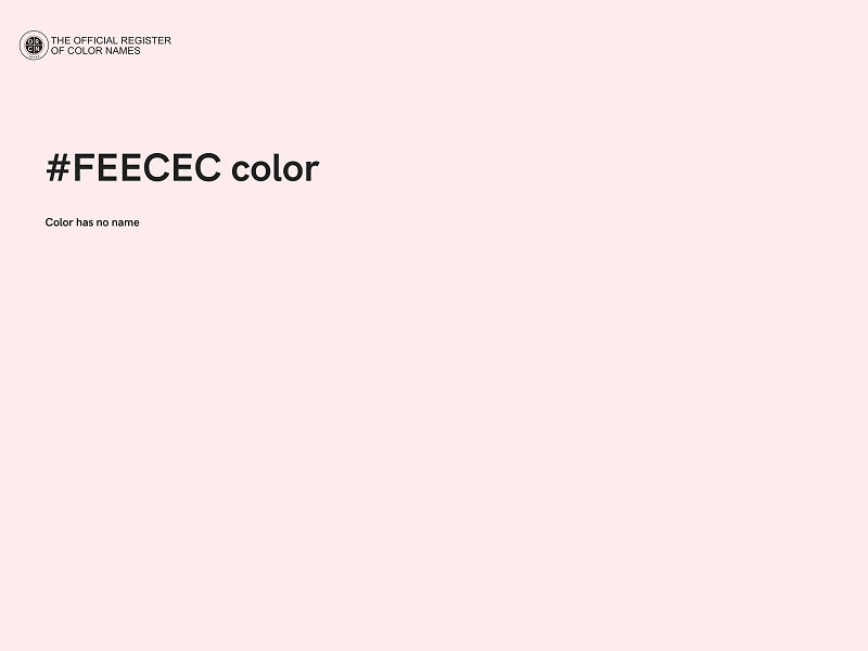 #FEECEC color image