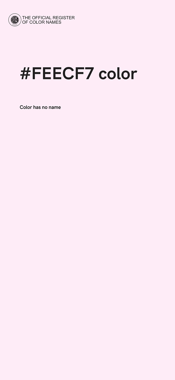#FEECF7 color image