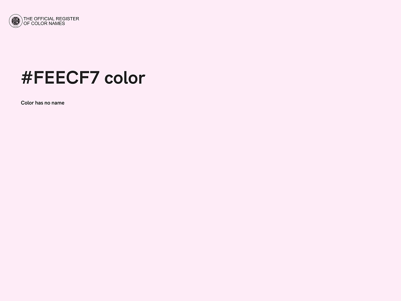 #FEECF7 color image