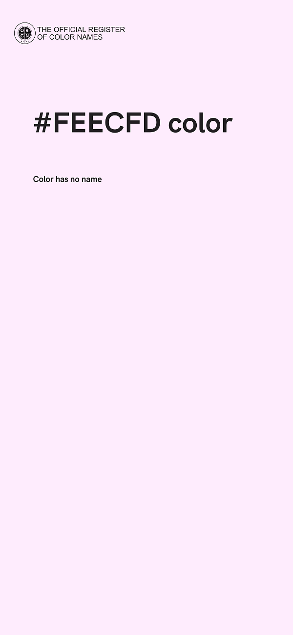 #FEECFD color image