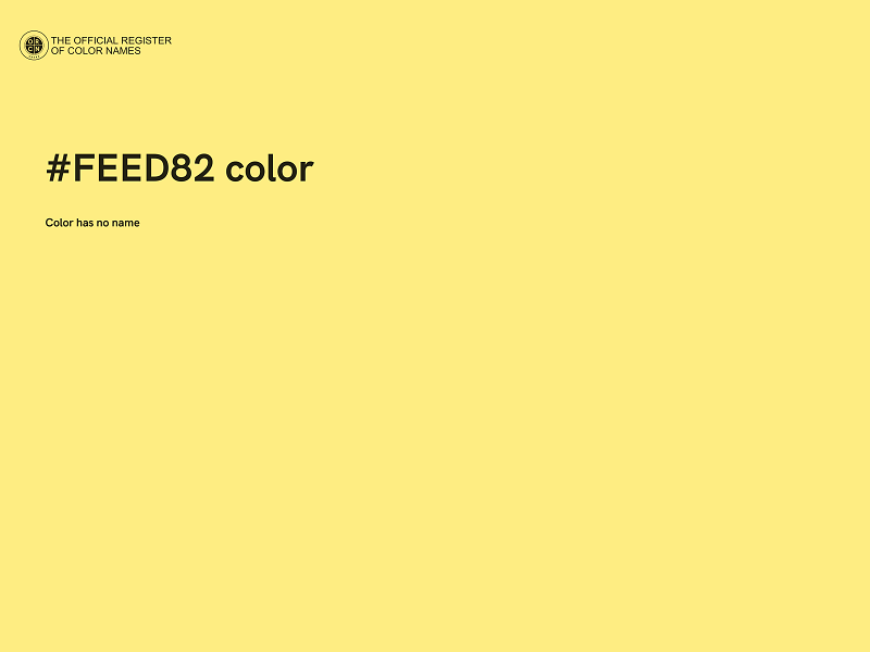#FEED82 color image