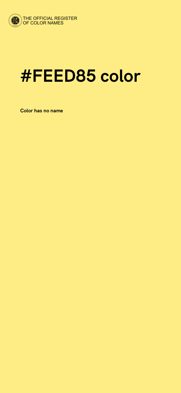 #FEED85 color image