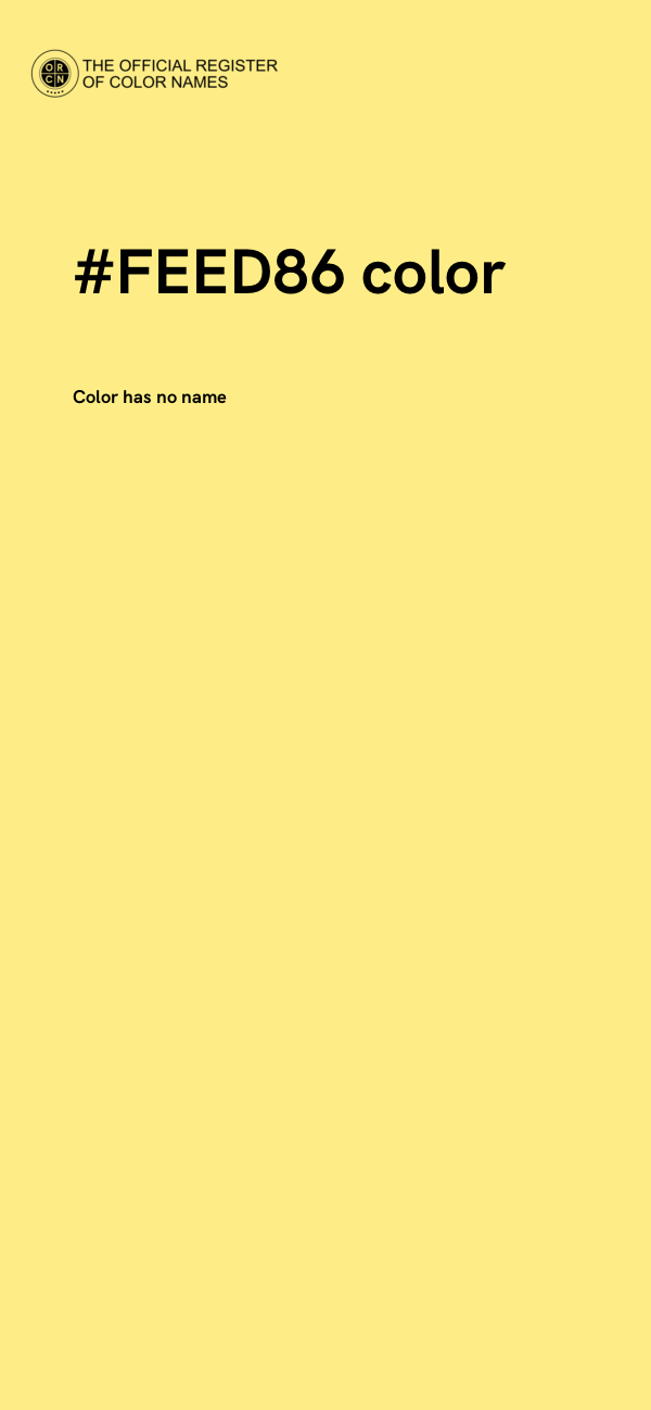 #FEED86 color image