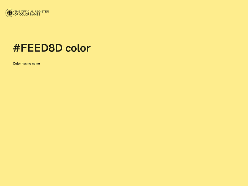 #FEED8D color image