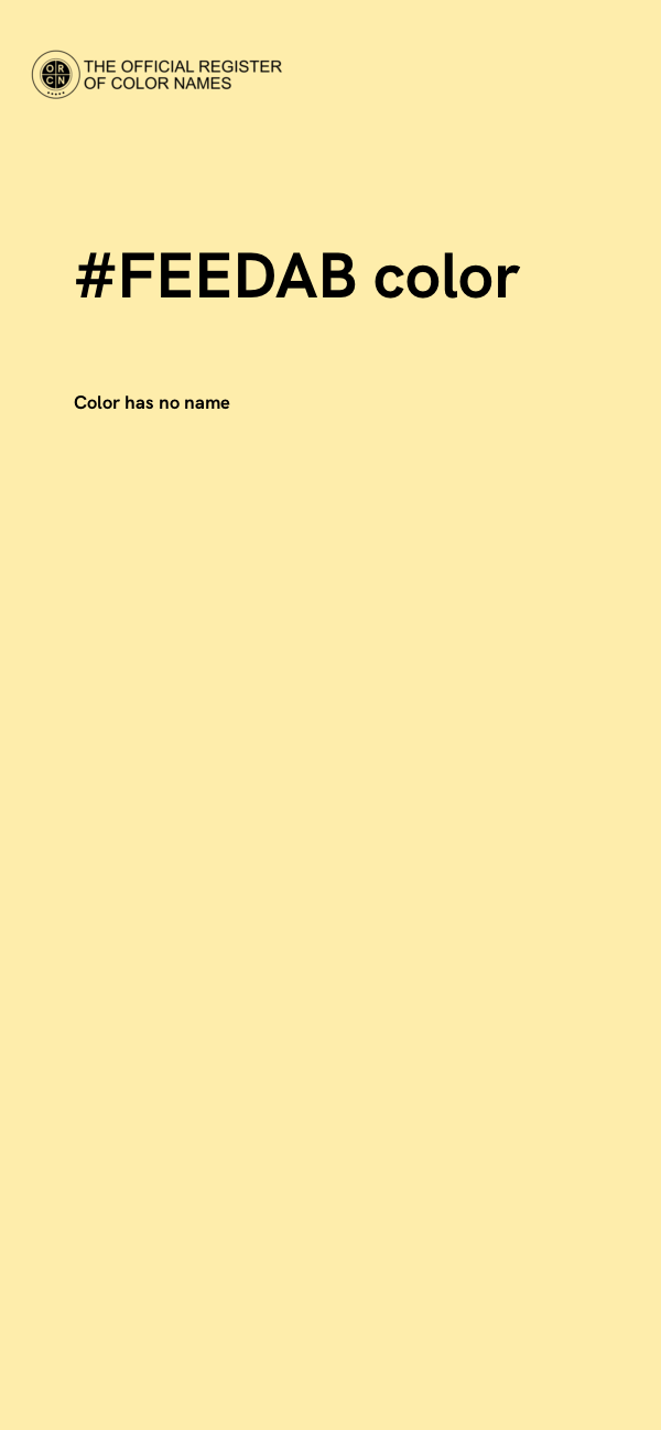 #FEEDAB color image
