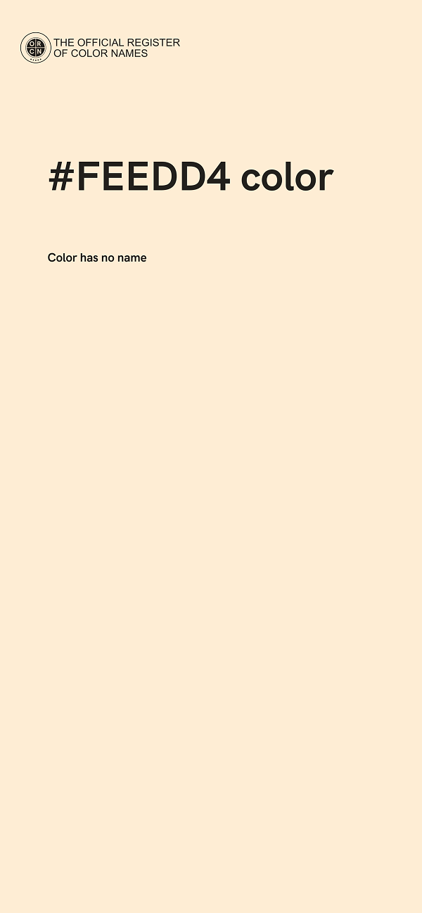 #FEEDD4 color image
