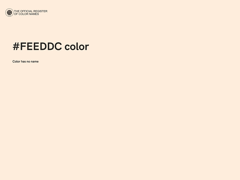 #FEEDDC color image