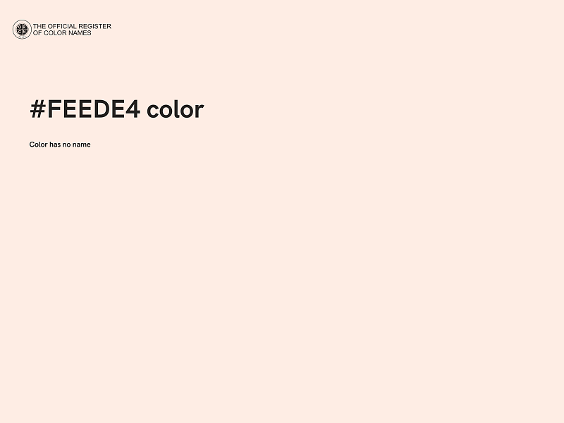 #FEEDE4 color image