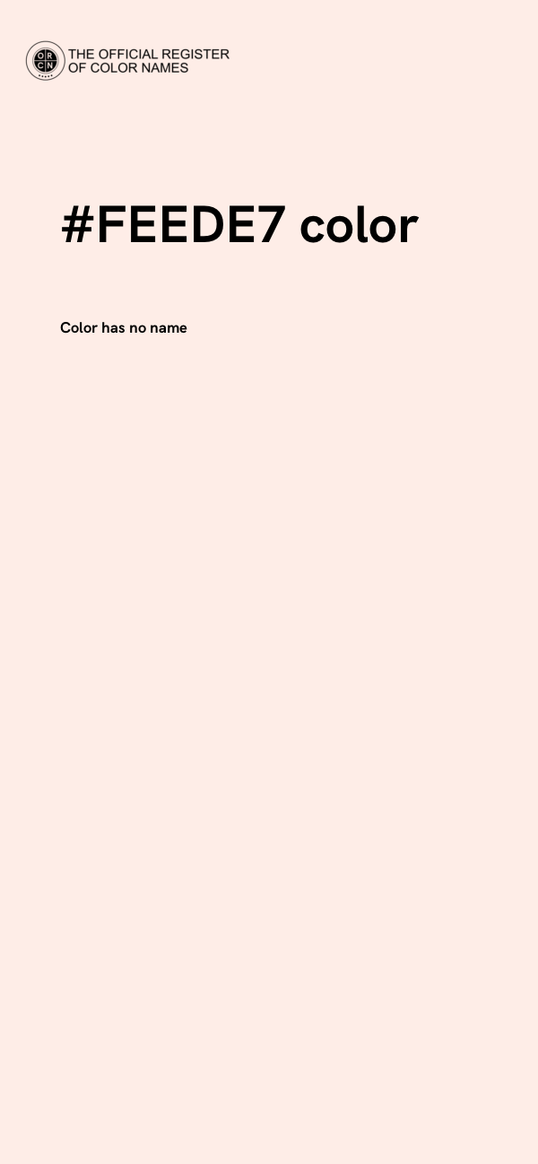 #FEEDE7 color image