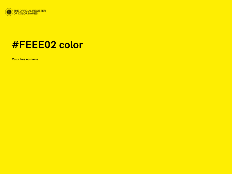 #FEEE02 color image