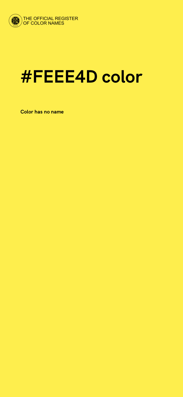 #FEEE4D color image