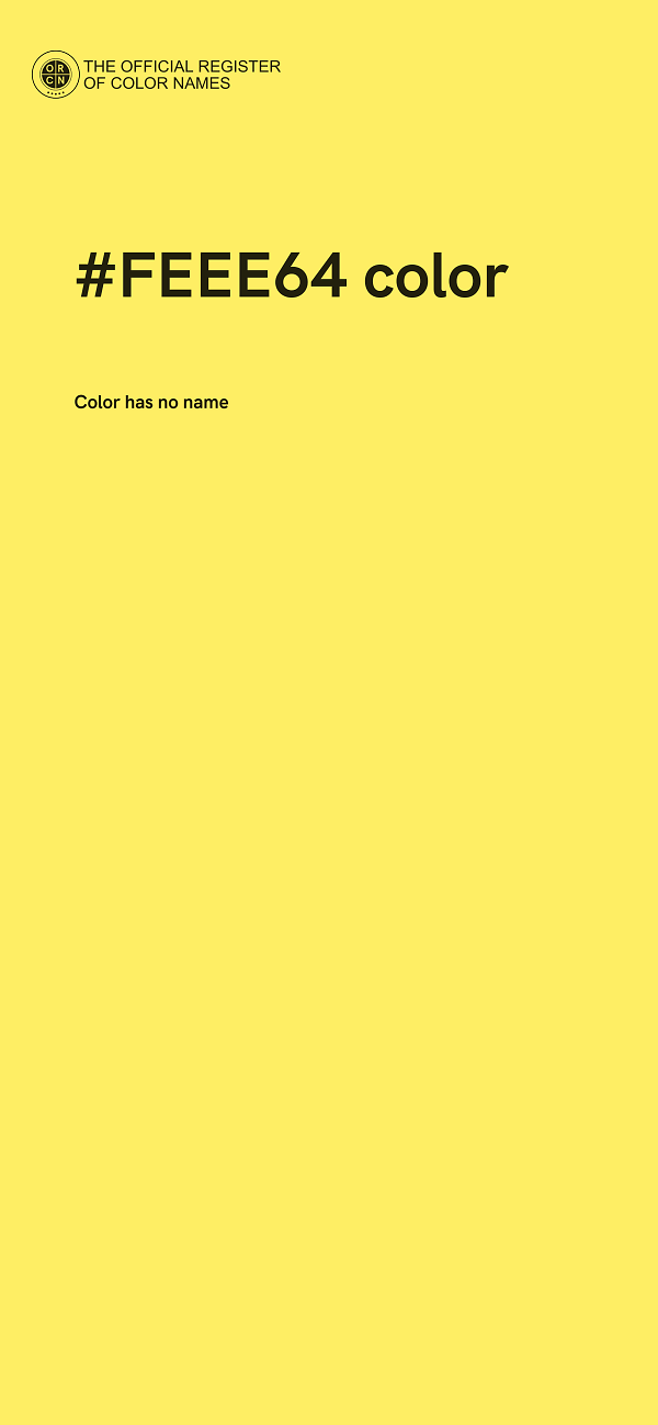 #FEEE64 color image