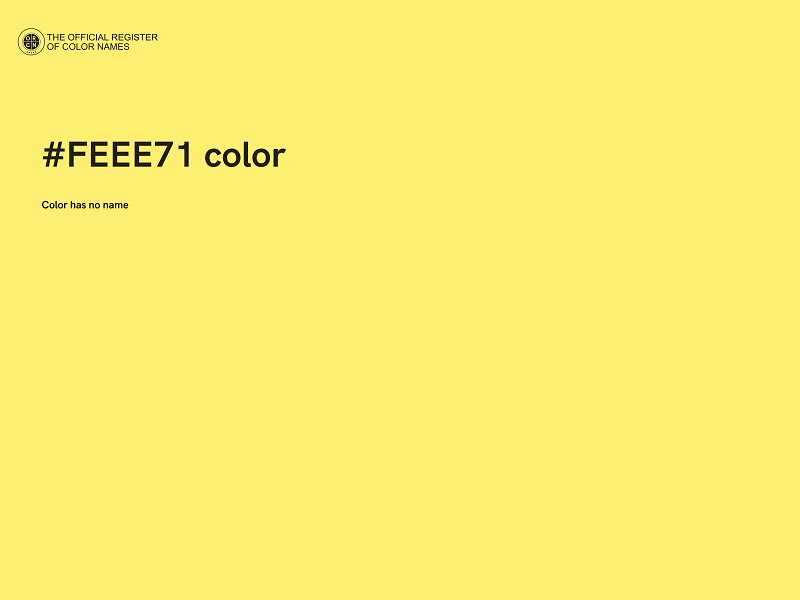 #FEEE71 color image