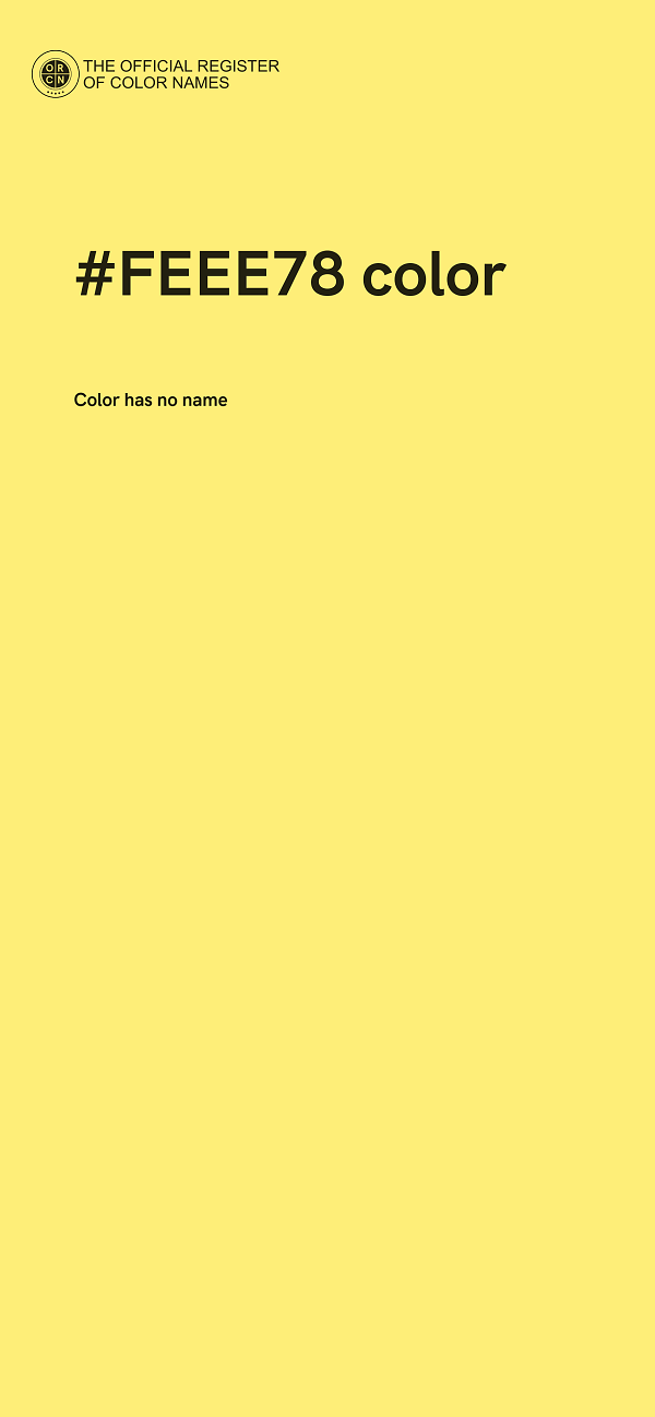 #FEEE78 color image