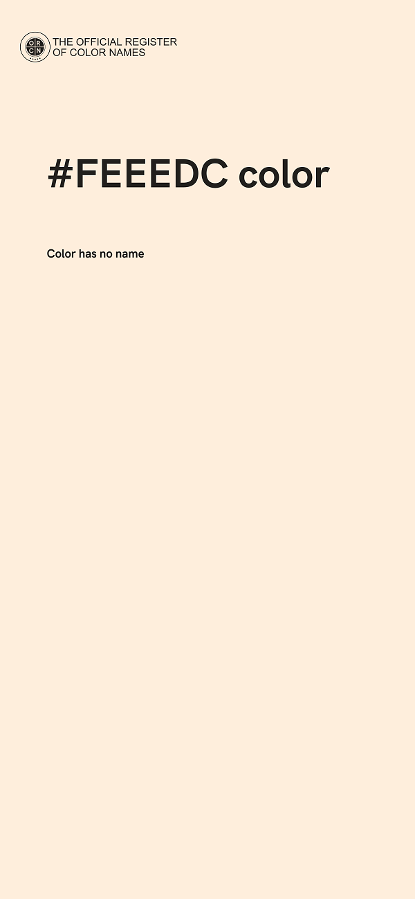 #FEEEDC color image