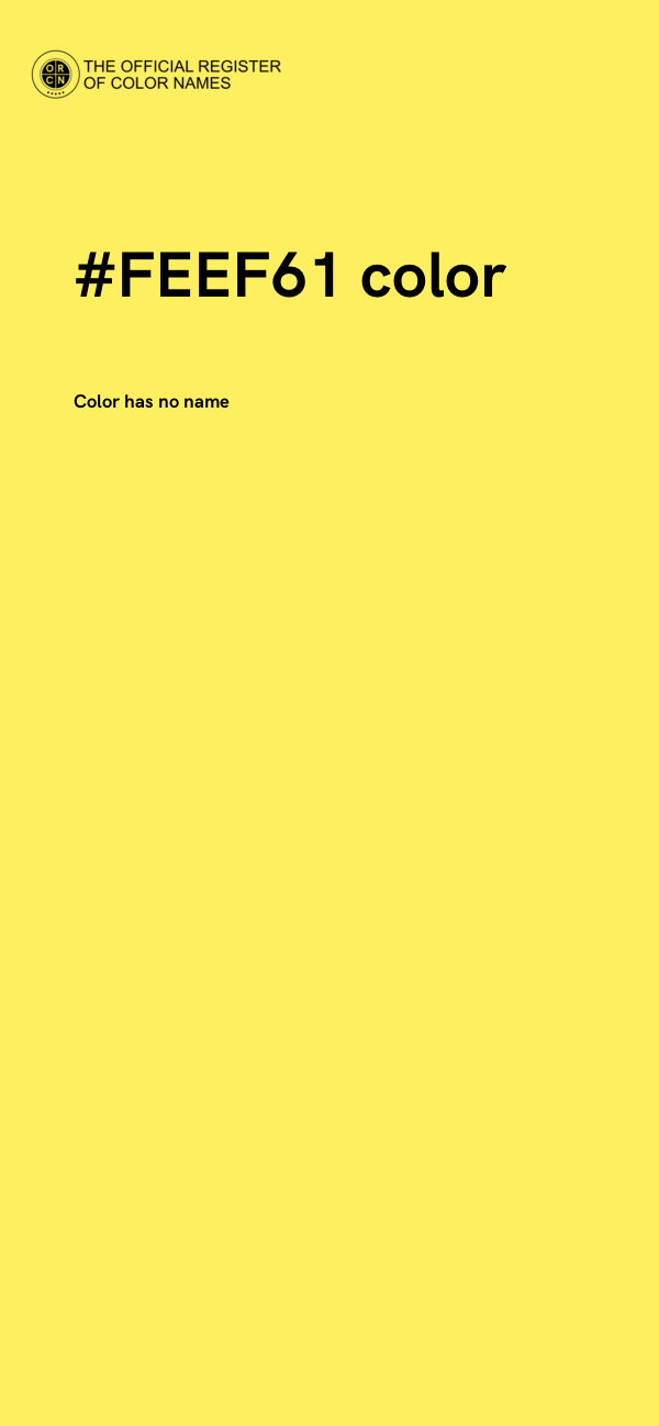 #FEEF61 color image