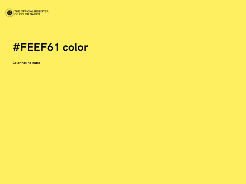 #FEEF61 color image