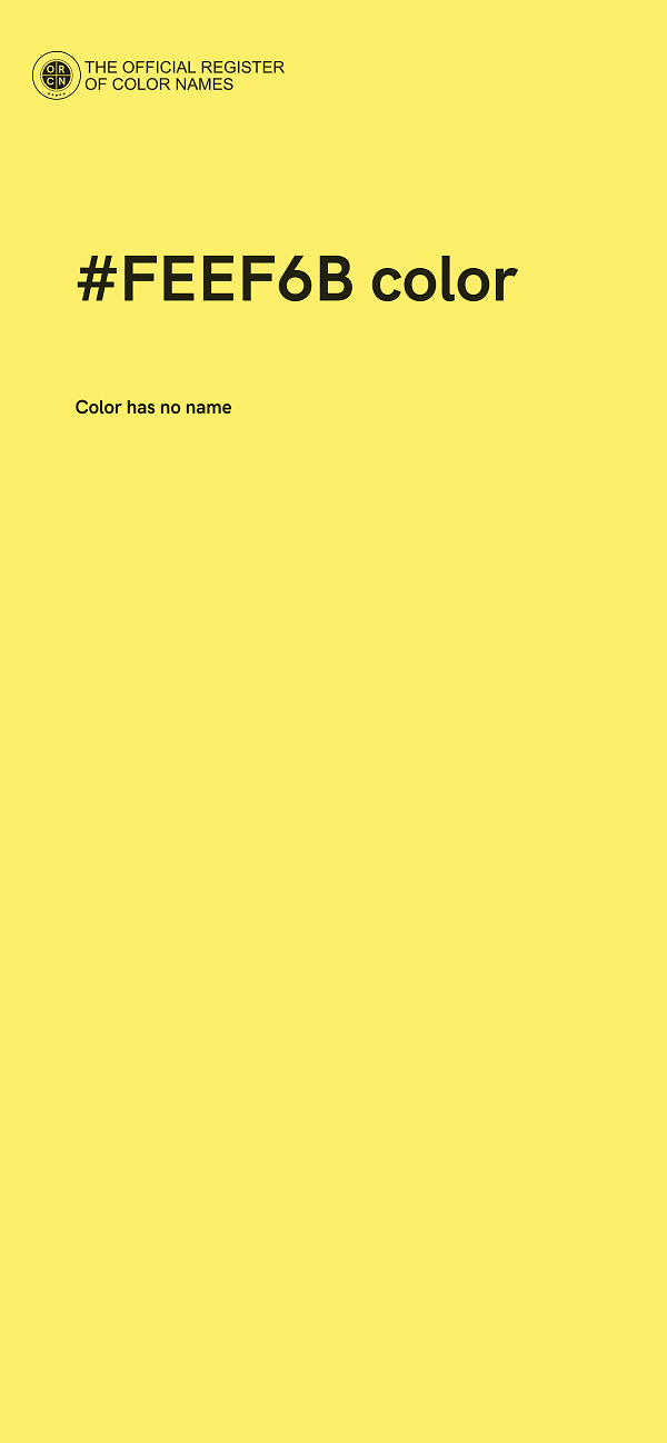 #FEEF6B color image