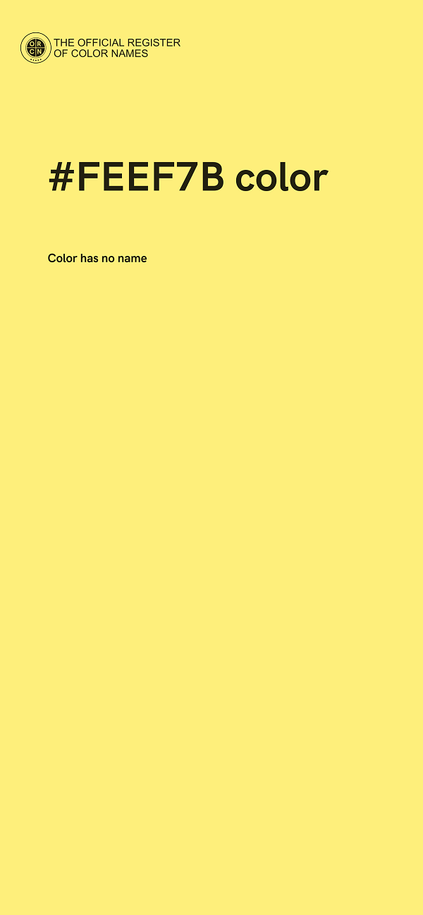 #FEEF7B color image