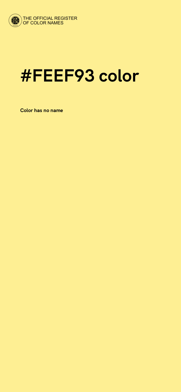 #FEEF93 color image