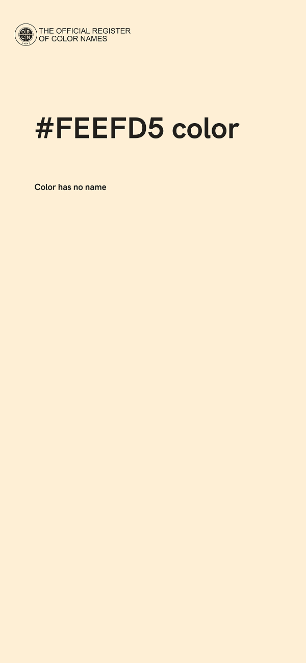 #FEEFD5 color image