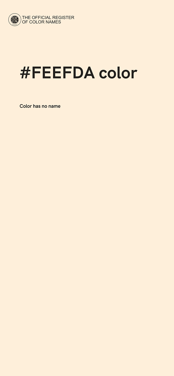 #FEEFDA color image
