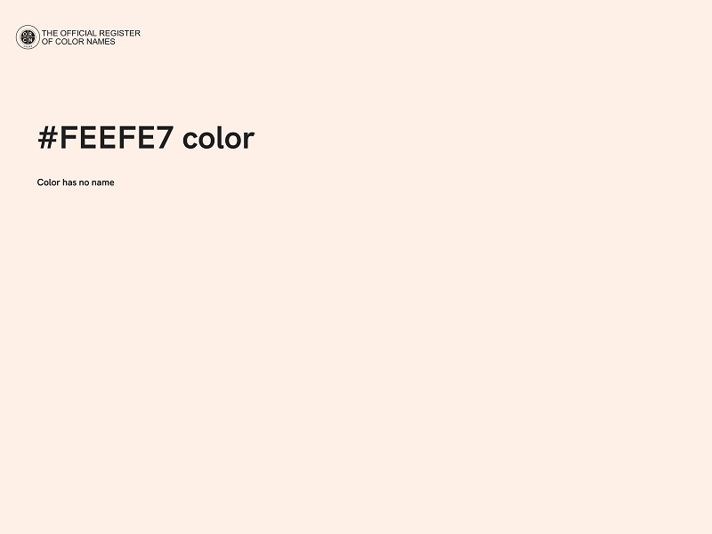 #FEEFE7 color image