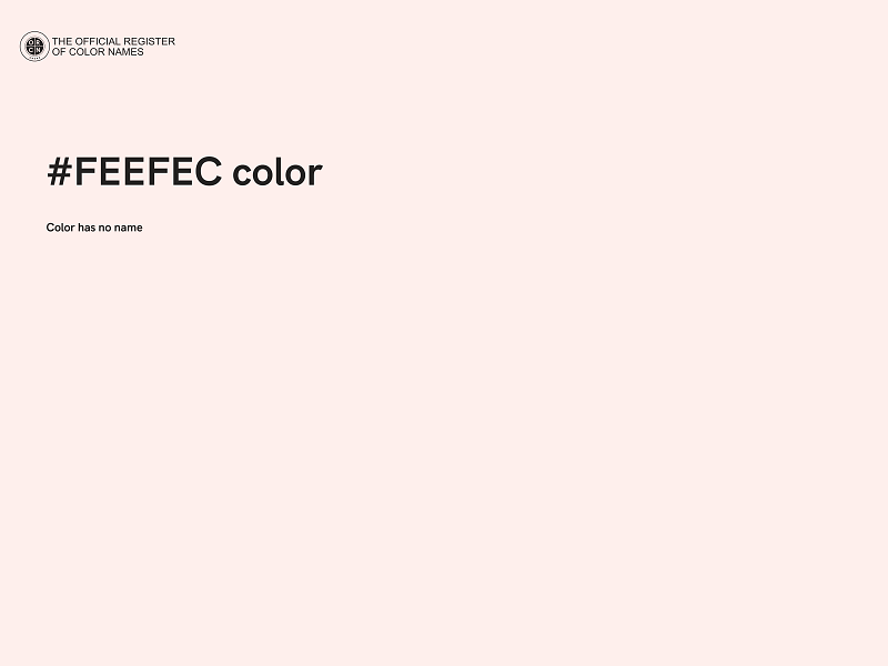 #FEEFEC color image